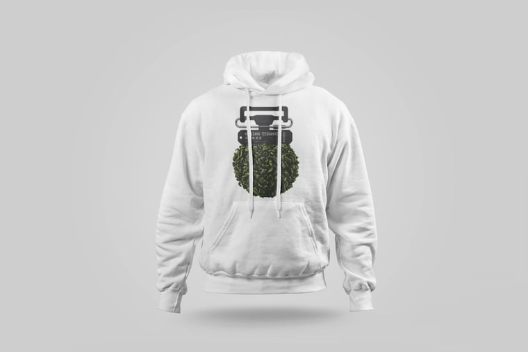 Hoodie — Floral Tie Guan Yin