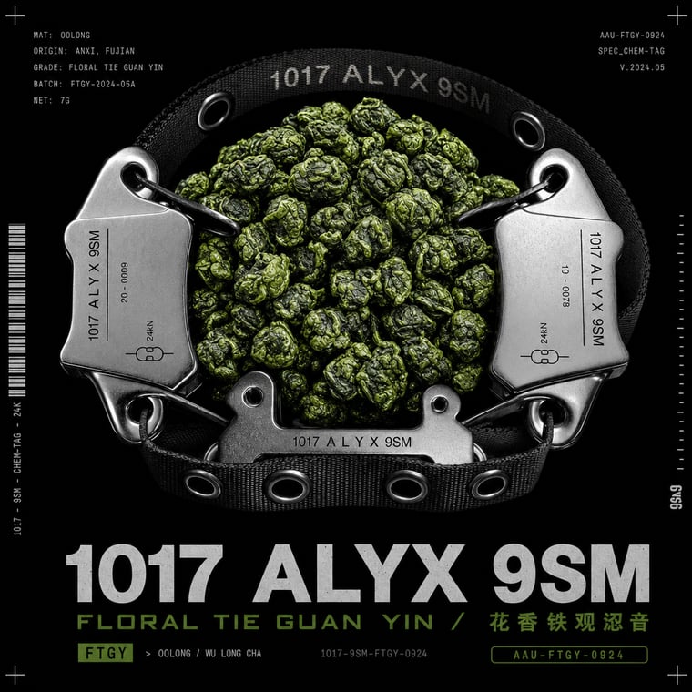 The design — Floral Tie Guan Yin